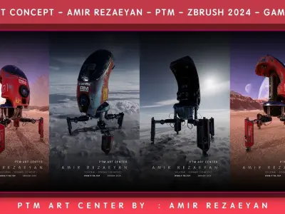 Crab Robot Concept PTM - Amir Rezaeyan 3D model