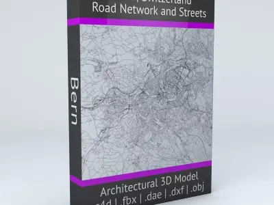 Bern Road Network and Streets 3D model
