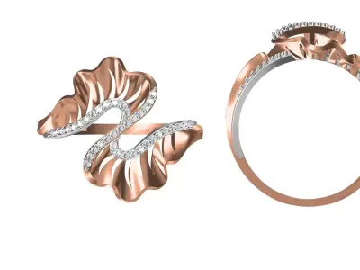 Light Weight Wedding Engagement Women Ring STL JCD Details 3D print model 29