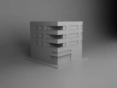 Office building plus 86 degrees bakery Free 3D model
