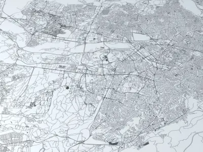 Ankara Road Network and Streets 3D model