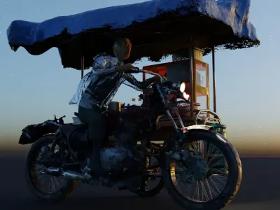 Asian food street fendor 3D model