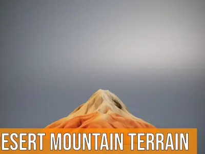 Desert Mountain Terrain model pack Low-poly 3D model