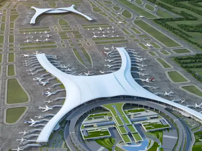 Chongqing Airport  Chongqing Jiangbei International Airport   3D model