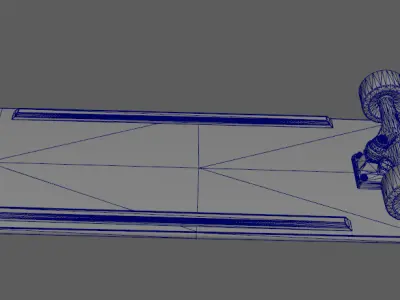 Stylish Skateboarding Low-poly 3D model