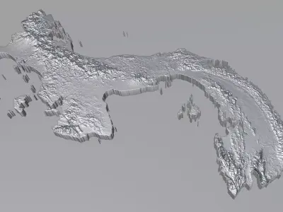 Panama Terrain Country 3D model