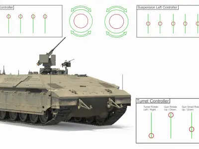  IDF Namer Armored Infantry Carrier Dirty Rigged 