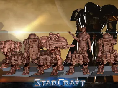chess set  inspired from StarCraft  3D print model