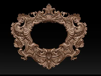 3D Frame - Wood Carving STL Model for CNC Router 3D print model get
