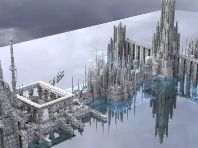 Scifi Ancient City Atlantis 3D model