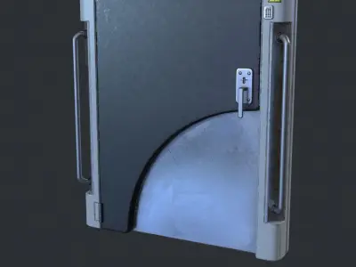 Futuristic Scifi Decoration Door -Game Ready- PBR Low-poly 3D model