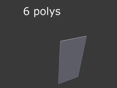 low poly door wooden Low-poly 3D model buy