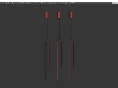 WIKI chandelier  Low-poly 3D model