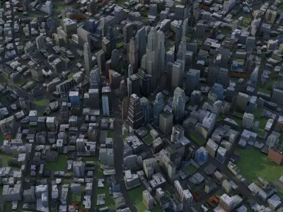 City 60 Low-poly 3D model