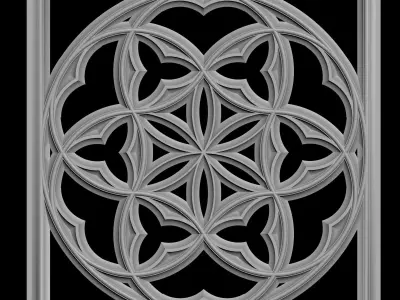 Gothic window 3D model