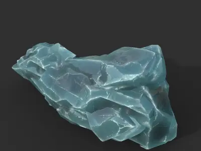 Low poly Ice Block Formation B 190421 Low-poly 3D model