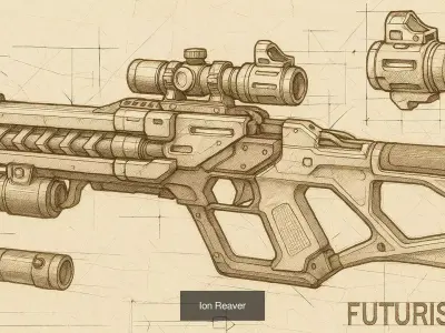 futuristic weapons 3D Model Pack buy