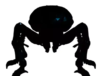 SciFi Robotic Beetle Animated Game Asset Low-poly 3D model