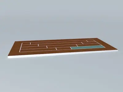 Brown door 3D model