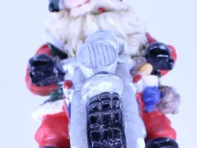 SANTA figurine of riding motorcycle 3D model