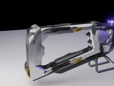 3d sci fi futuristic  gun  3D model