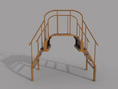 Crossover Platform PBR Low-poly 3D model