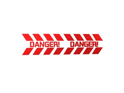 Cyberpunk Future Danger Sign v1 012 Low-poly 3D model