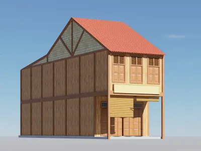 Malaysia Shophouse 1690 3D model