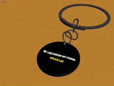 Key and Tag 3D model 3D model