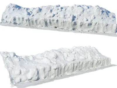 Ultra realistic a Pile v2 of snow 3D model