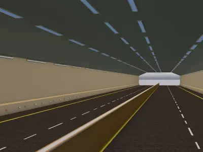 Road Tunnel 2 Low-poly 3D model