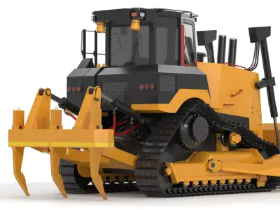 Generic Bulldozer 02 3D model