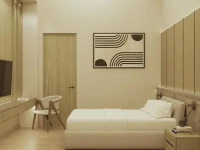 Studio Apartment Room 3D model