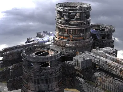 Sci Fi Fusion Gravity chamber base 5 3D model