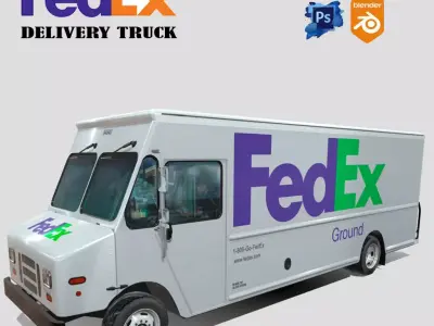 Morgan Olson FedEx Low-poly 3D model