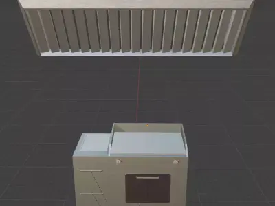 Low Poly Grill Low-poly 3D model