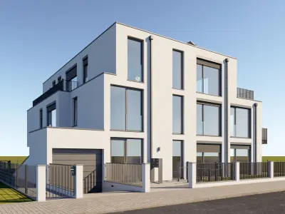 Modern Apartment Building 3D model buy