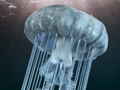  Ice Veil Jellyfish Rigged 