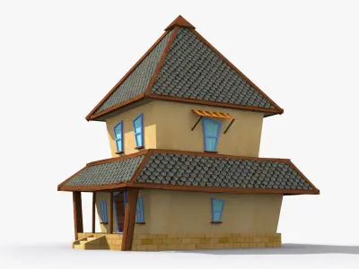Cartoon House  o  Low-poly 3D model