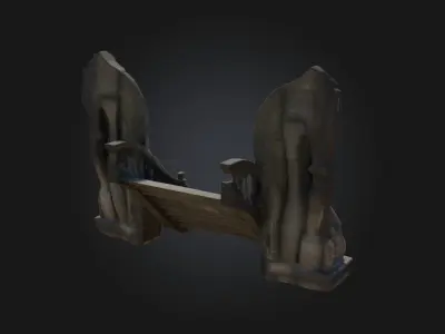 Naga Staircase Fantasy  Serpentine Elegance in Mythical  3D model