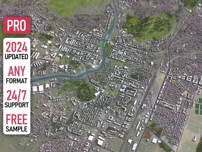Podgorica - 3D City Model Low-poly 3D model