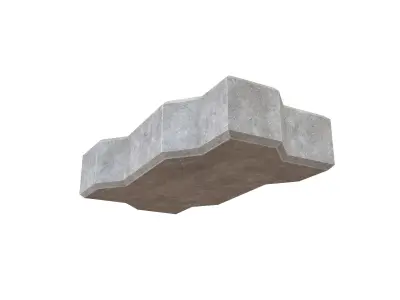 Zig Zag Paver Blocks V1 001 Low-poly 3D model