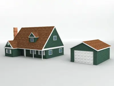 House 11 Low-poly 3D model