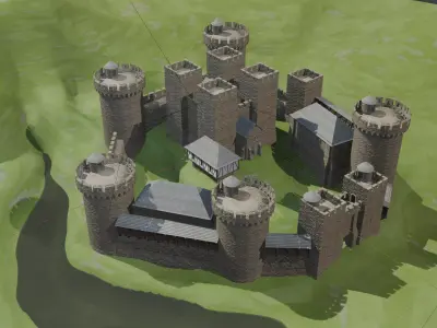 Modular Castle Kit 3D model