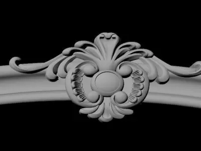 bed footboard and headboard plus mirror in excellent quality 3D model