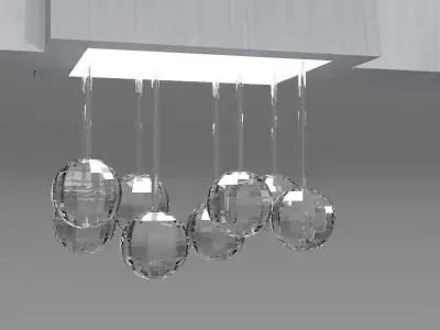 Modern lighting fixture Low-poly 3D model