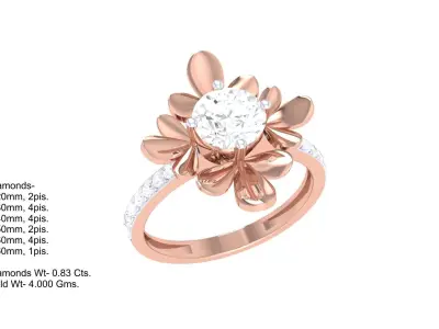  Women Ring MTL 3dm STL OBJ FBX Details 3D print model 7