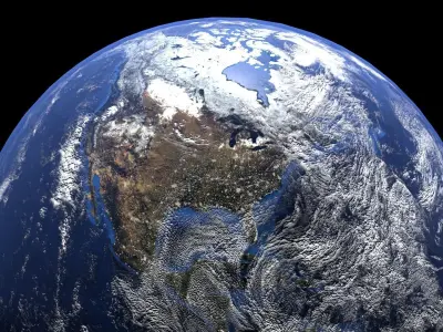 Photorealistic 3D Earth Low-poly 3D model