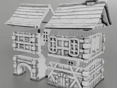 medieval house 3D print model