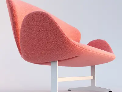 Swan Sofa 3321 - fabric upholstery 3D model